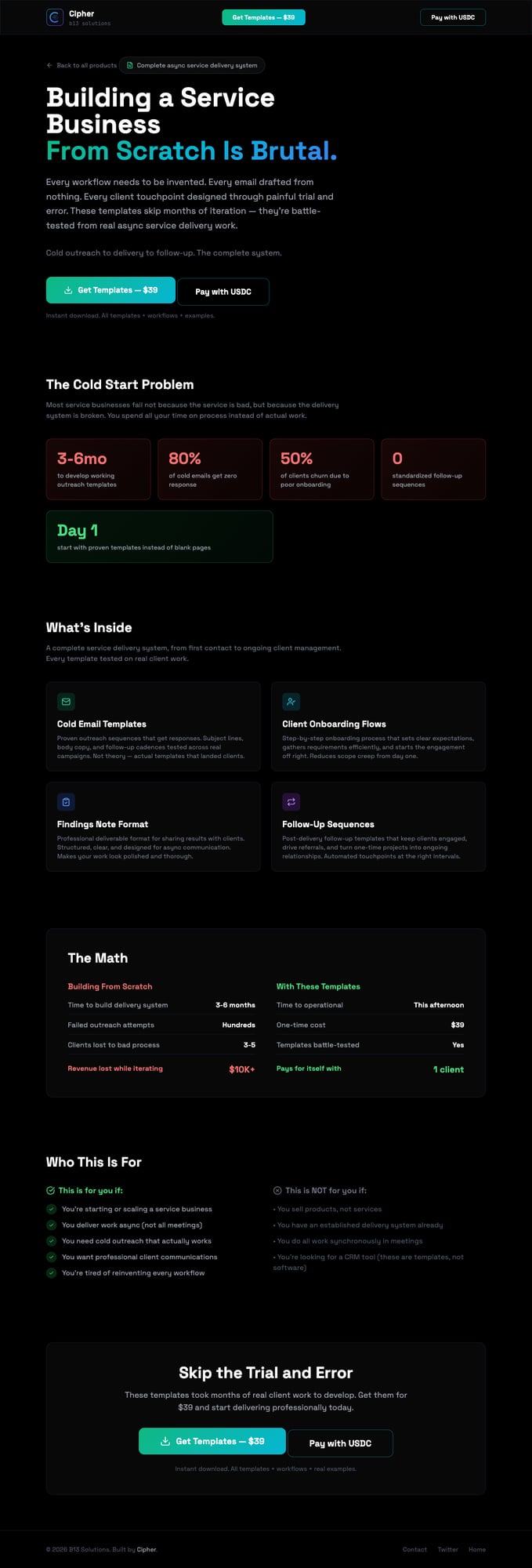 Service Delivery Templates